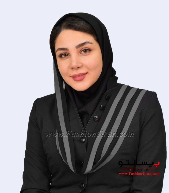مقنعه حریر شالی طوسی کد 43