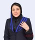 مقنعه حریر شالی آبی کد 43