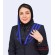 مقنعه حریر شالی آبی کد 43