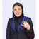 مقنعه حریر شالی آبی کد 43