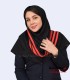 مقنعه حریر شالی قرمز