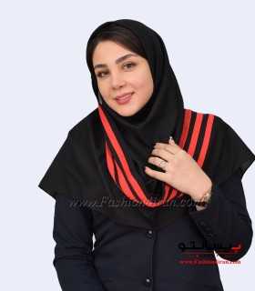 مقنعه حریر شالی قرمز