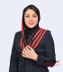 مقنعه حریر شالی قرمز کد 43