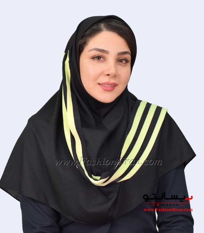 مقنعه حریر شالی طلایی کد 43