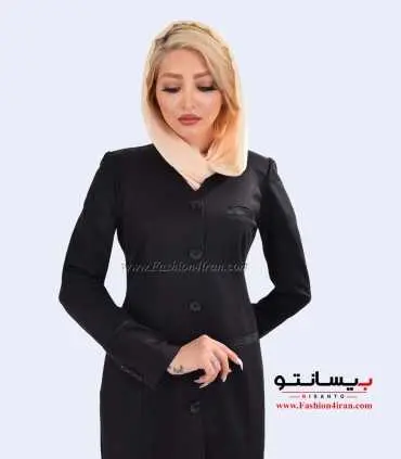 مانتو شلوار آغوز ترک مشکی کد 78