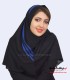 مقنعه حریر آبی کد 38