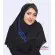 مقنعه حریر آبی کد 38
