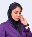 مقنعه حریر بنفش کد 38