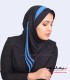 مقنعه حریر فیروزه ای کد 38