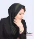 مقنعه حریر سبز زیتونی کد 38