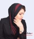 مقنعه حریر زرشکی کد 38