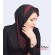 مقنعه حریر زرشکی کد 38