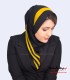 مقنعه حریر زرد کد 38