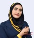 مقنعه حریر زرد