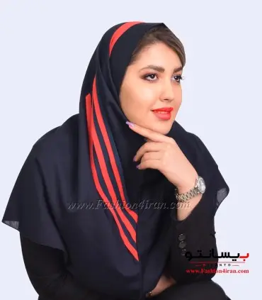 مقنعه فرم حریر قرمز