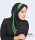 مقنعه حریر سبز پاستیلی کد 38