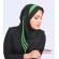 مقنعه حریر سبز پاستیلی کد 38