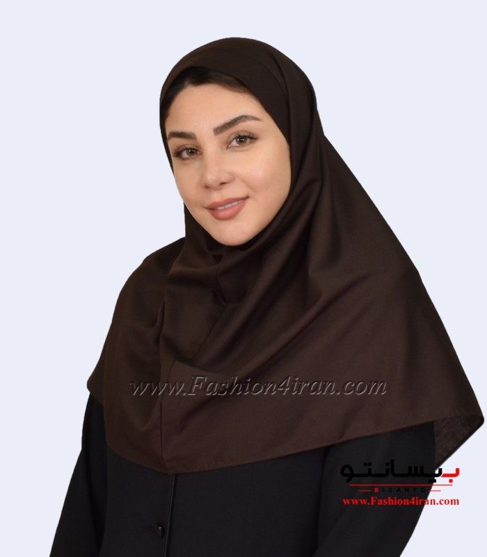 مقنعه قهوه‌ای نقاب قهوه‌ای کد 47