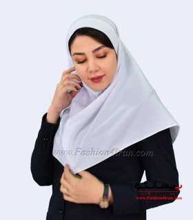 مقنعه سفید نقاب سفید کد 47