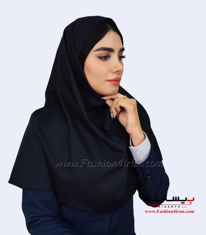 مقنعه سرمه‌ای نقاب سرمه‌ای