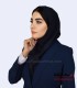 مقنعه فرم سرمه‌ای نقاب سرمه‌ای