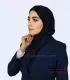 مقنعه فرم سرمه‌ای نقاب سرمه‌ای