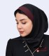 مقنعه با نقاب زرشکی کد 47