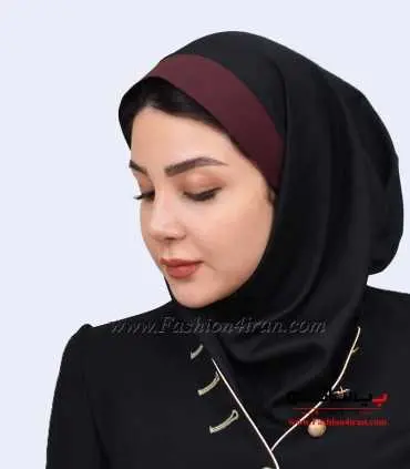 مقنعه با نقاب زرشکی کد 47