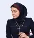 مقنعه با نقاب زرشکی