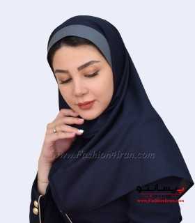 مقنعه با نقاب طوسی کد 47