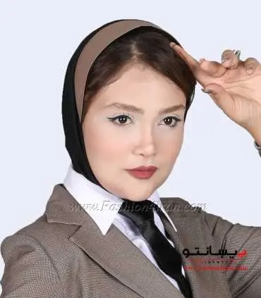 مقنعه با نقاب کرم کد 47