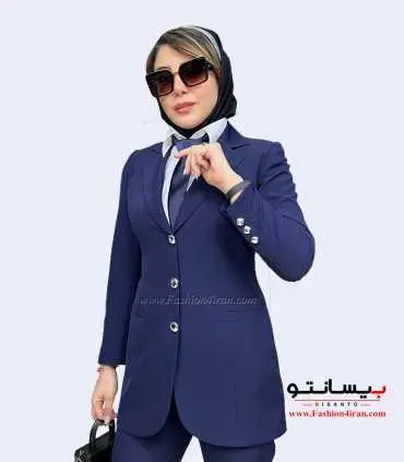 کت شلوار زنانه فیونا آبی کد 105