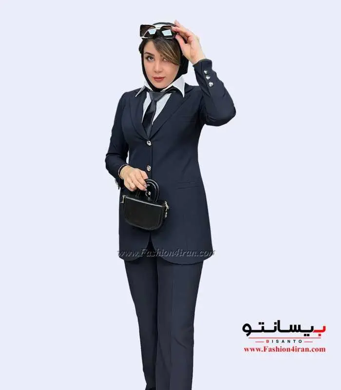 کت شلوار فیونا سرمه‌ای کد 105