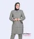 مانتو شلوار پیردوپل طوسی