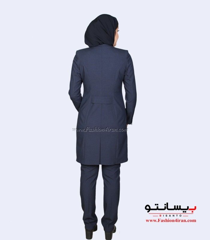 مانتو شلوار اداری سرمه‌ای