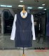 کت سارافون و شلوار کرپ نازک کره‌ای سرمه‌ای تیره  کد 70 | سبک