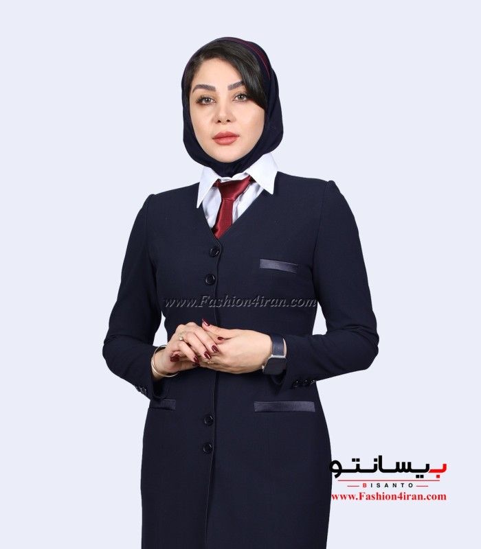 مانتو شلوار بزیاق ترک سرمه‌ای کد 78 | انتخابی شیک