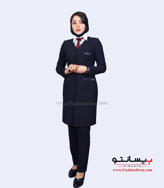 مانتو شلوار بزیاق ترک سرمه‌ای کد 78 | انتخابی شیک
