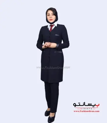 مانتو شلوار بزیاق ترک سرمه‌ای کد 78