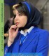 مقنعه فرم مینی اسکارفی تل آبی کد 8