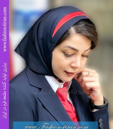 مقنعه فرم مینی اسکارفی تل قرمز کد 8