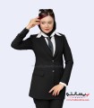 کت‌ شلوار زنانه کرپ کره جنوبی مشکی کد 104