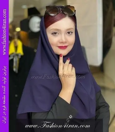 مقنعه کرپ بنفش تیره کد 11
