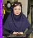 مقنعه کرپ بنفش تیره کد 11