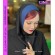 مقنعه اداری تل آبی کاربنی کد 13
