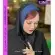 مقنعه اداری تل آبی کاربنی کد 13
