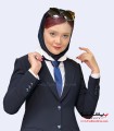 کت‌ شلوار زنانه کرپ کره جنوبی سرمه‌ای کد 104
