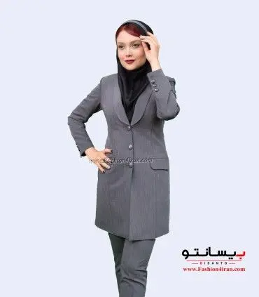 کت شلوار زنانه فیونا طوسی کد 116 | بیسانتو