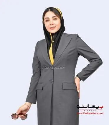کت زنانه پیردوپل طوسی