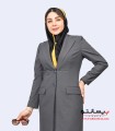 کت شلوار زنانه پیردوپل طوسی کد 104